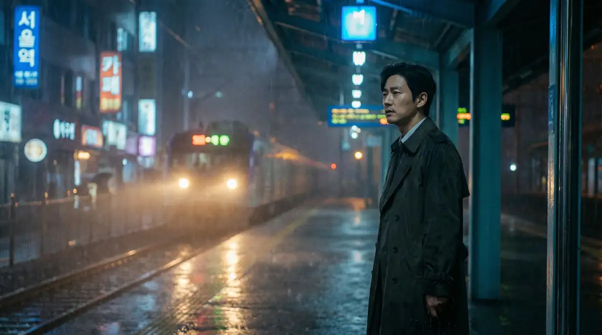 韩国伦理电影经典场景 - 雨夜车站，无毛 馆藏影像